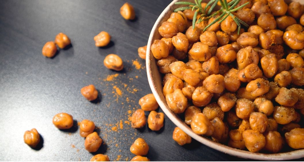 Turmeric roasted chickpeas.